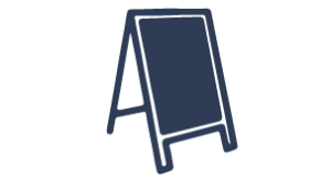 Illustration of sandwich board