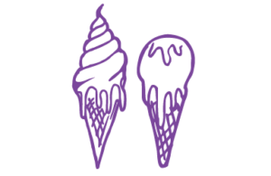 Illustration of ice cream cones